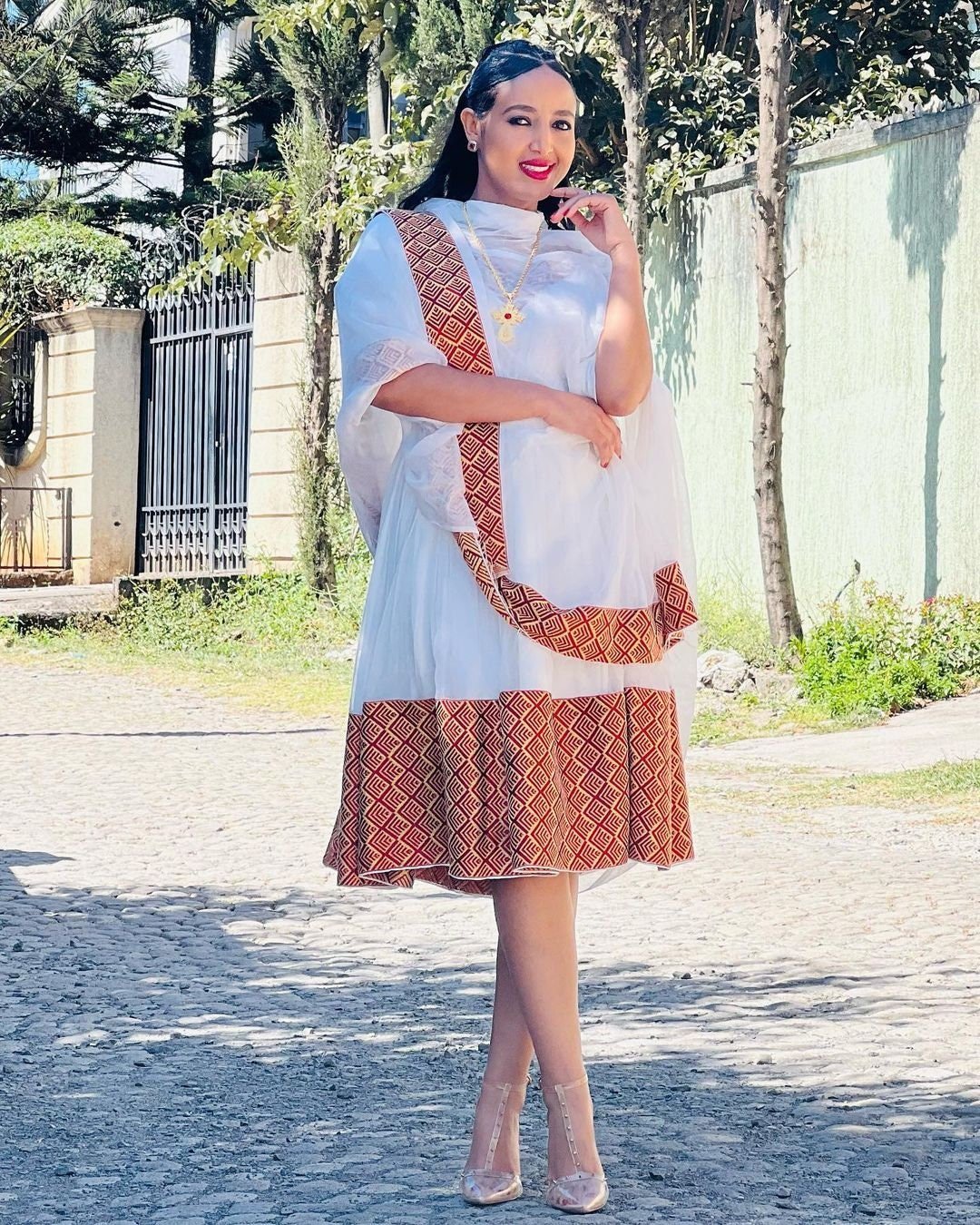 Modern Ethiopian Dress Simple Habesha Dress Women's Dress Habesha Kemis Eritrean Dress Women's Style XL