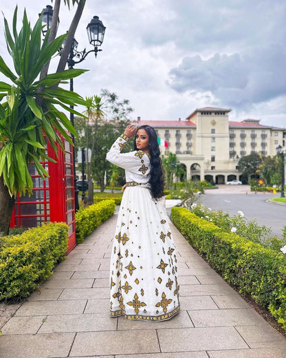 Gorgeous Habesha Dress Modern Ethiopian Dress Women's Dress Habesha Kemis Eritrean Dress Women's Style ሀበሻ ቀሚስ ሀበሻ ልብስ