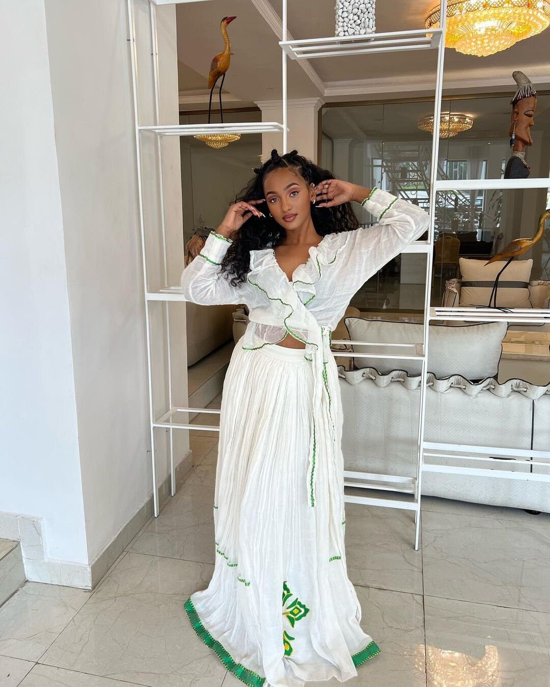 Modern Habesha Dress Ethiopian Dress Women's Dress Habesha Kemis Eritrean Dress Women's Style ሀበሻ ቀሚስ ሀበሻ ልብስ