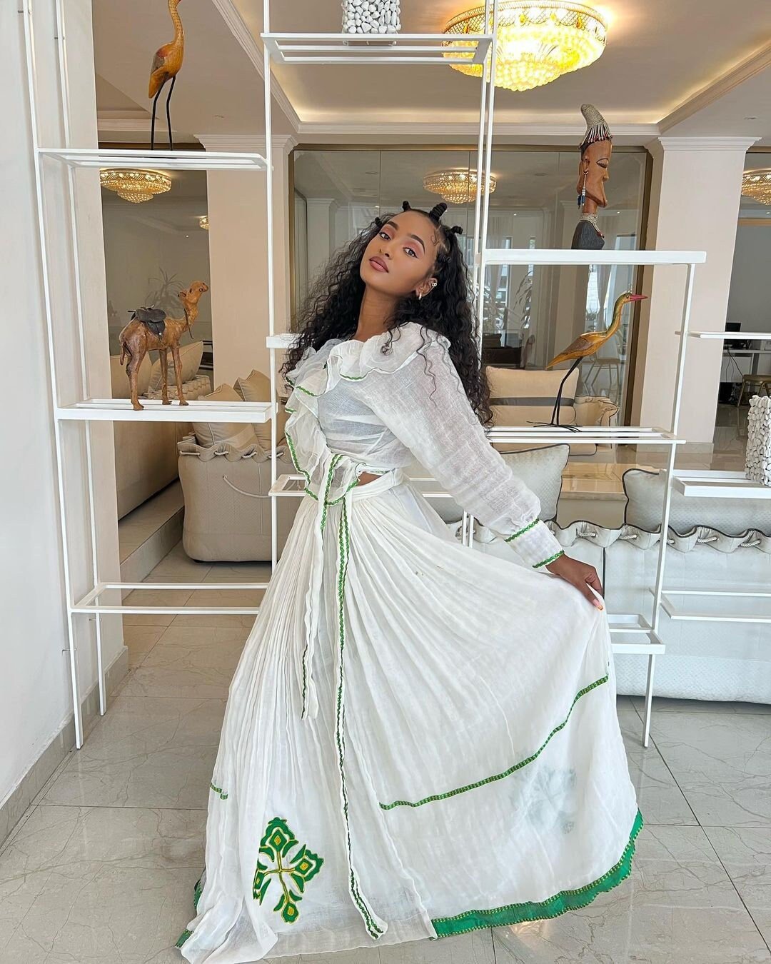 Modern Habesha Dress Ethiopian Dress Women's Dress Habesha Kemis Eritrean Dress Women's Style ሀበሻ ቀሚስ ሀበሻ ልብስ