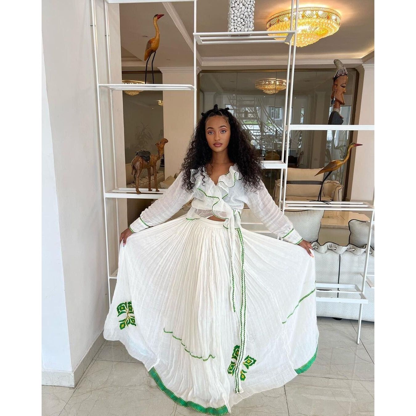 Modern Habesha Dress Ethiopian Dress Women's Dress Habesha Kemis Eritrean Dress Women's Style ሀበሻ ቀሚስ ሀበሻ ልብስ