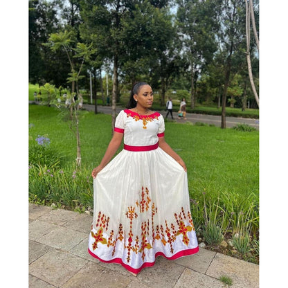 Elegant Habesha Dress Modern Habesha Kemis Simple Ethiopian Dress Women's Dress Eritrean Dress Women's Style ሀበሻ ቀሚስ ሀበሻ ልብስ