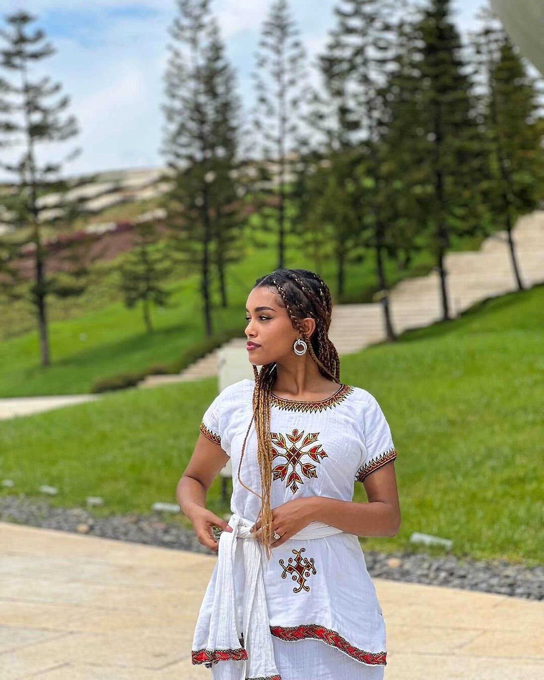 Modern Ethiopian dress hand woven habesha kemis summer habesha dress