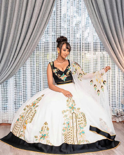 Beautiful Black Ethiopian Wedding Dress