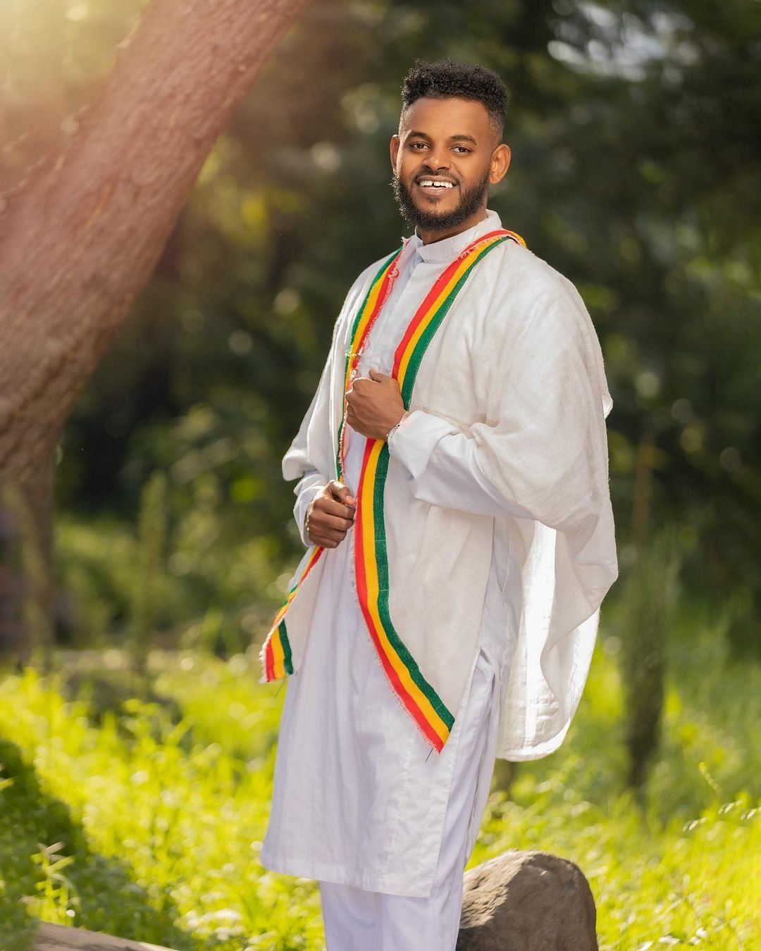 Hand woven Habesha Shirt For Men Complete Men's Outfit With Shoes ሀበሻ
