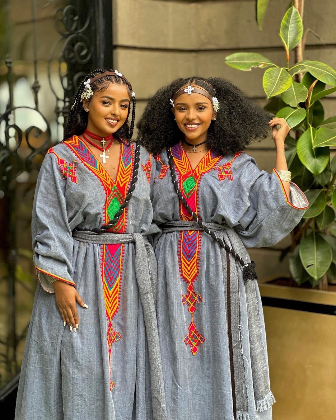 Blue Raya Dress Cultural Habesha Dress Handwoven Habesha Kemis Modern Traditional Dress Eritrean Dress ሀበሻ ቀሚስ ሀበሻ ልብስ