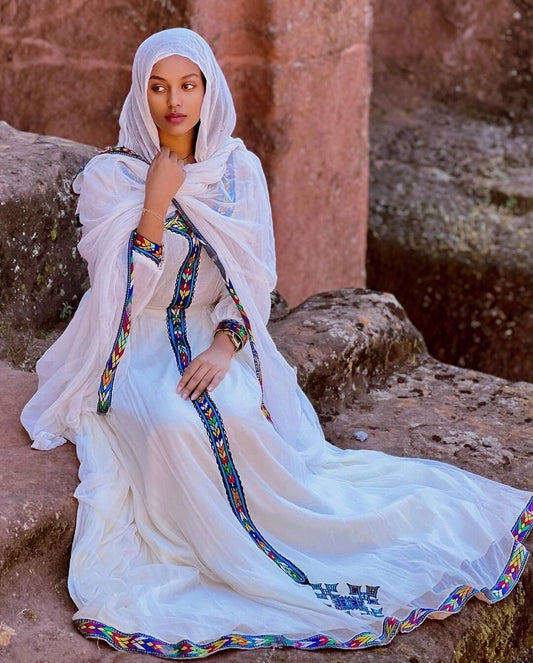 Elegant Handwoven Habesha Dress Simple Habesha Kemis Habesha Libs es00141