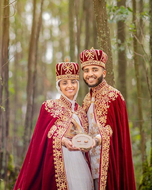 Ethiopian Wedding Kabba with Crown for Couple's Custom Made es00100