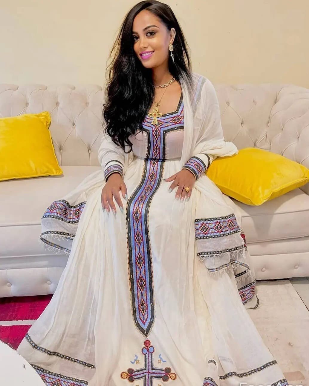 Simple Handwoven Habesha Dress Modern Habesha Kemis Habesha Libs es00149