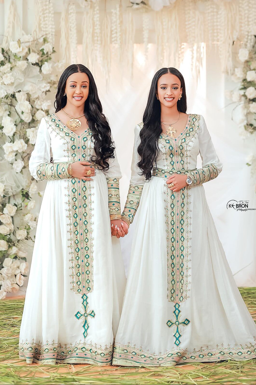 Elegant Ethiopian Habesha Kemis – Individually Embroidered Cultural Dresses