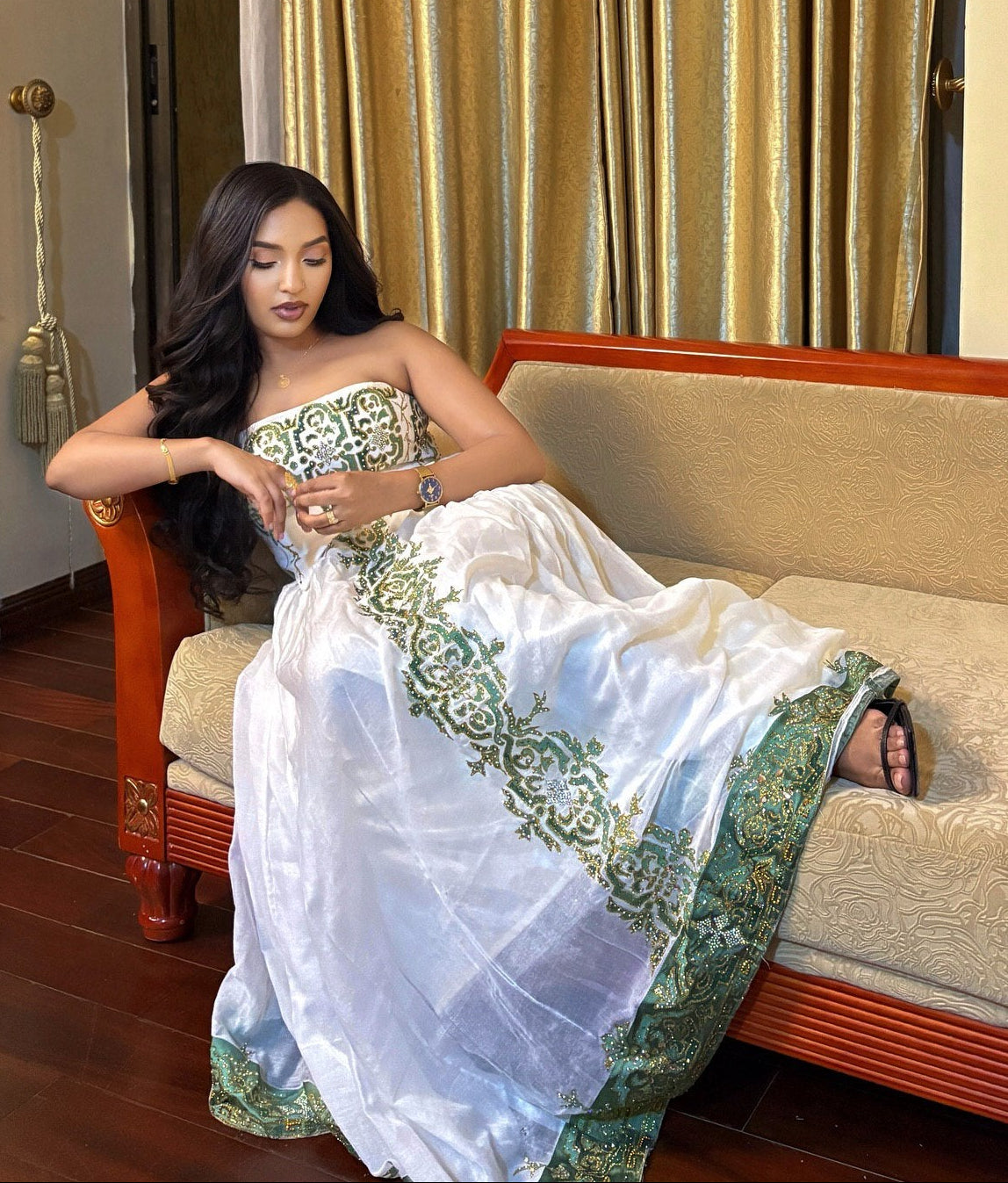 Strapless Habesha Dress Ethiopian Traditional Dress Habesha Kemis