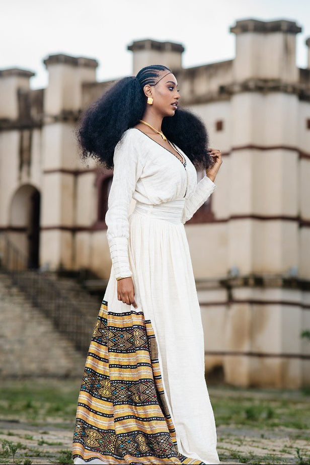 Authentic Habesha Dress Handwoven Habesha Kemis Ethiopian traditional Dress Style 142