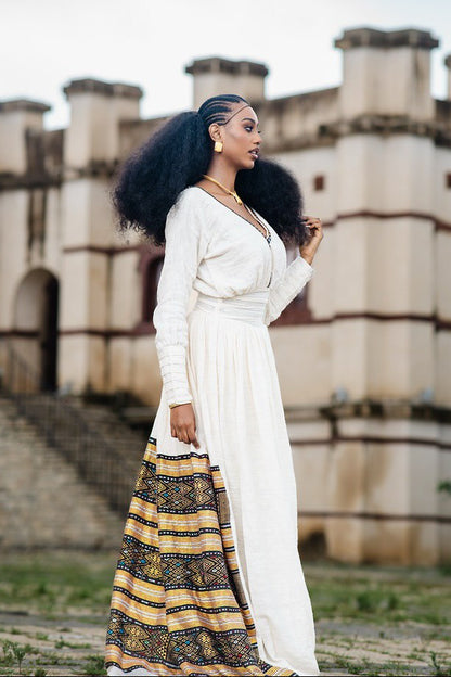 Authentic Habesha Dress Handwoven Habesha Kemis Ethiopian traditional Dress Style 142
