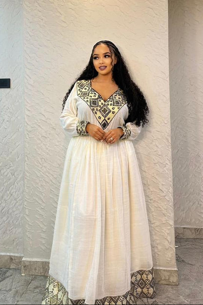 Beautiful Habesha Dress Authentic Ethiopian Traditional Clothing