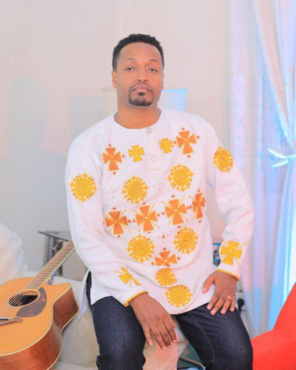 Men’s Habesha Outfit Authentic Ethiopian Cultural Clothing Eritrean Traditional Wear