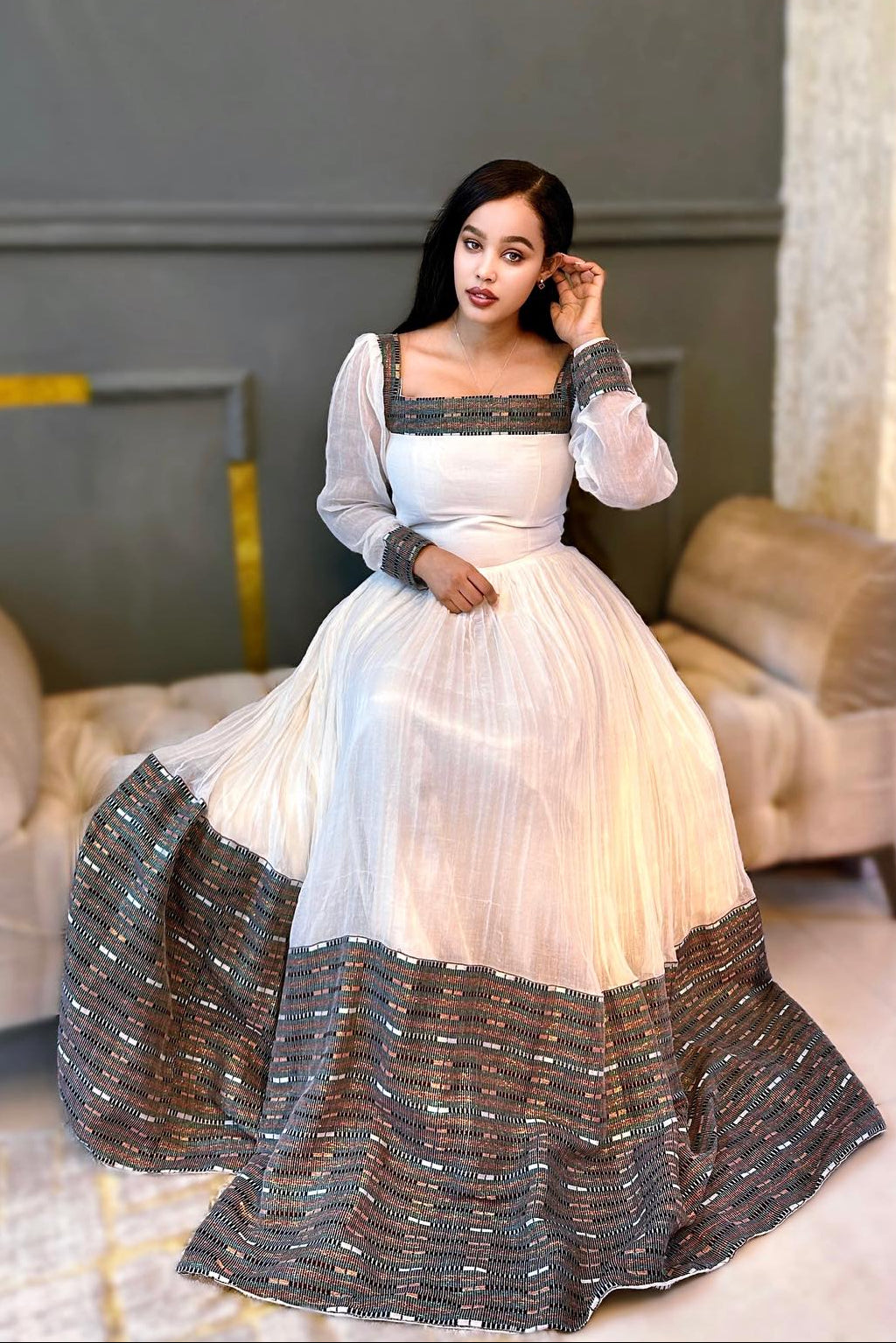 Elegant Habesha Dress Modern Ethiopian Clothing with Traditional Charm