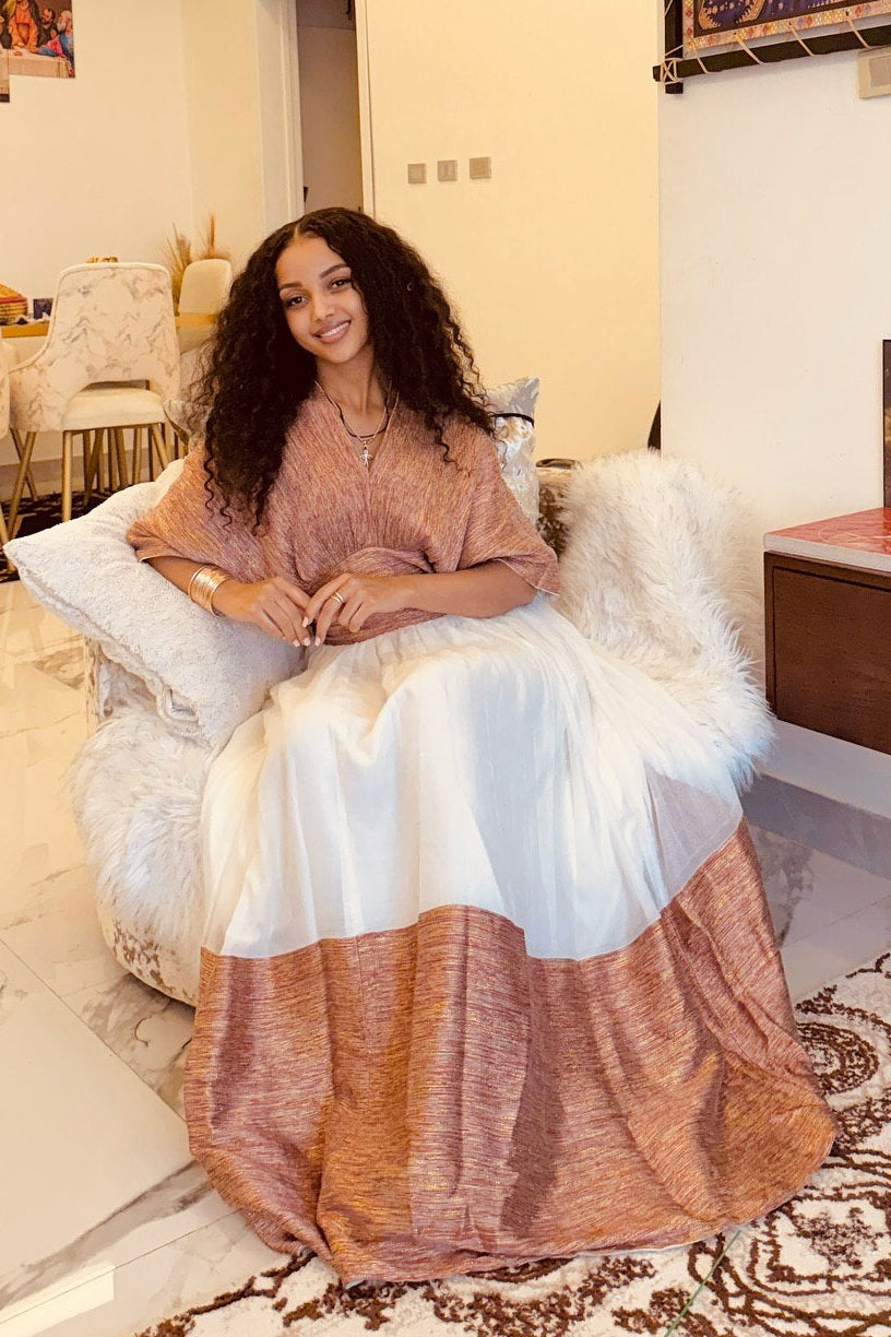 Chic Habesha Cloth Dress Cultural Fashion Inspired by Traditional Ethiopian Dress