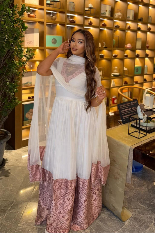 Graceful Habesha Dress – A Refined Ethiopian Traditional Dress Design