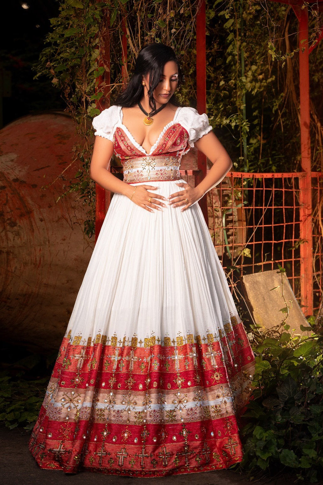 Habesha kemis serene weave graceful habesha dress inspired by Ethiopian clothing tradition