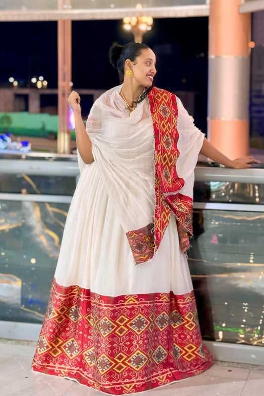 timeless cultural elegance Habesha kemis Colorful habesha dress Ethiopian Dress 362