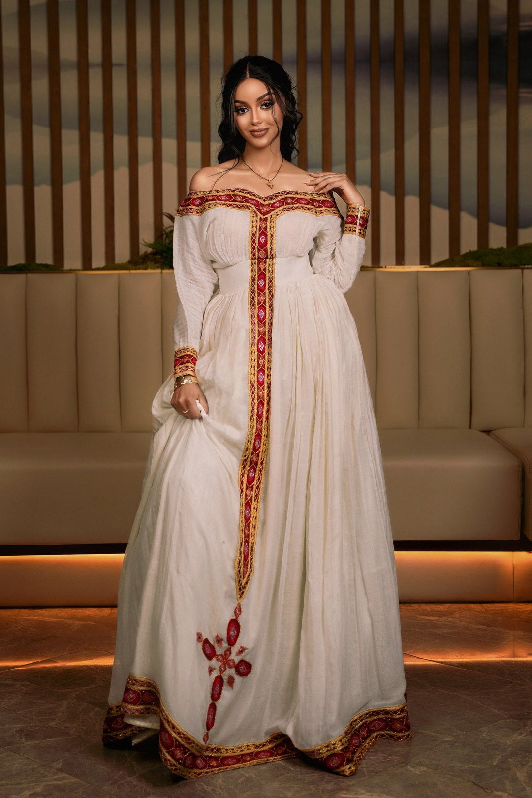 Habesha Kemis Habesha Dress Ethiopian Clothing Off Shoulder Design