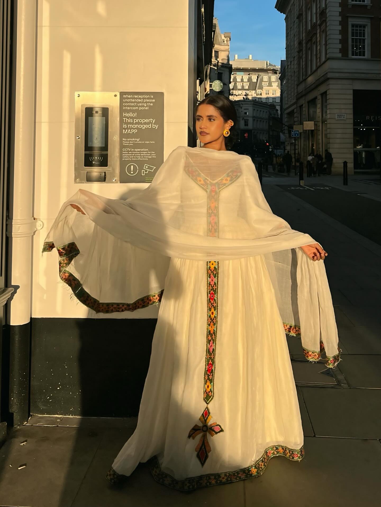 Stylish Puff Sleeve Habesha Kemis Long Sleeve Habesha Dress Traditional Ethiopian Clothing 576