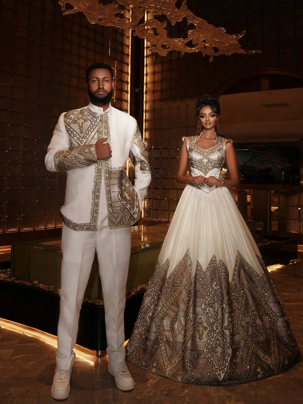 Habesha Couples Outfit Simple Style | Matching Traditional Set
