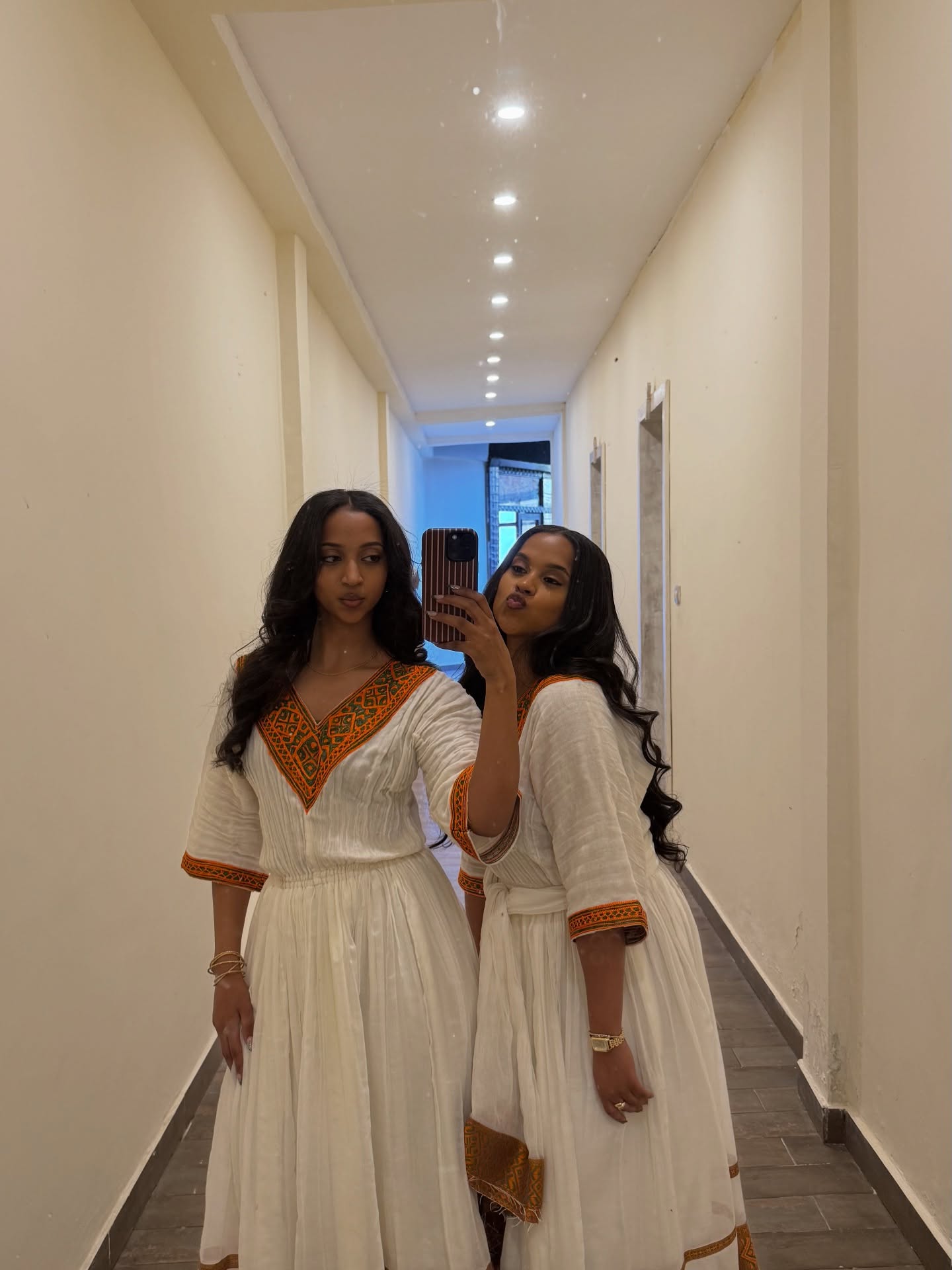 V-Neckline Habesha Dress Timeless Habesha Kemis Handwoven Ethiopian Dress 666