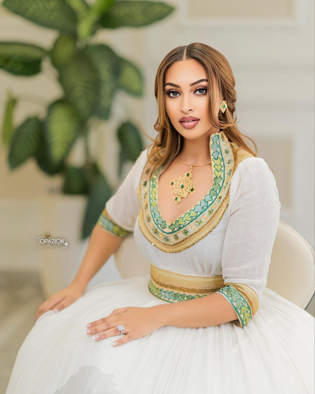 Handwoven wedding Habesha kemis in mesmerizing colors habesha dress