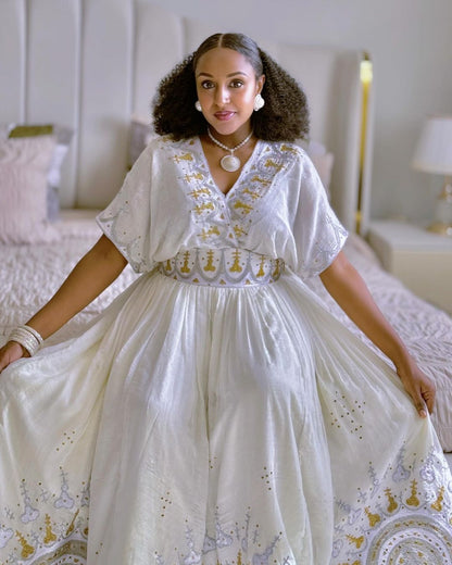 Exquisite Ethereal: A Stunningly Unique Habesha Kemis