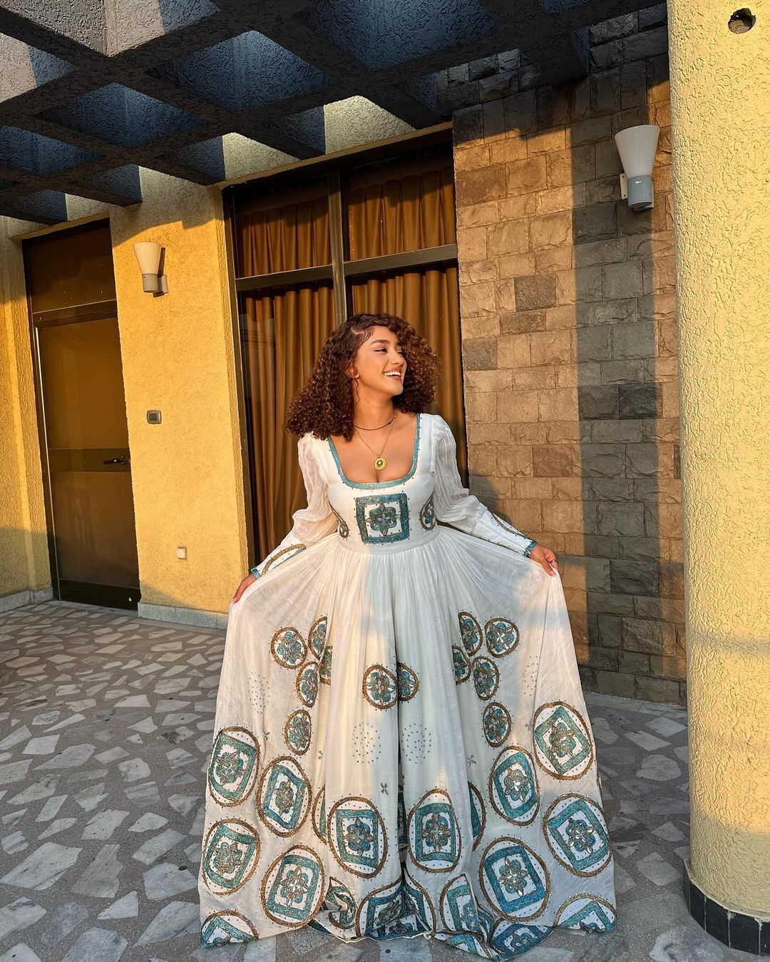 Glittery Exquisite Habesha Dress Style Modern Habesha Kemis Ethiopian Dress Style