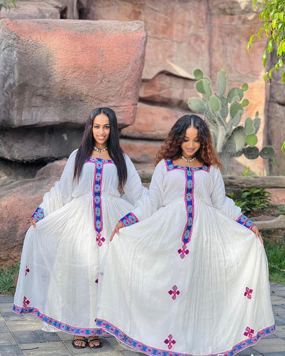 Timeless Blue Beauty Habesha Dress Modern Habesha Kemis Ethiopian Dress Style