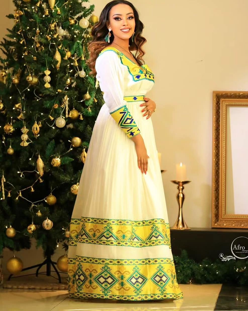 Radiant Yellow Design Habesha Dress Modern Habesha Kemis Ethiopian Dress Style Traditional Habesha Libs