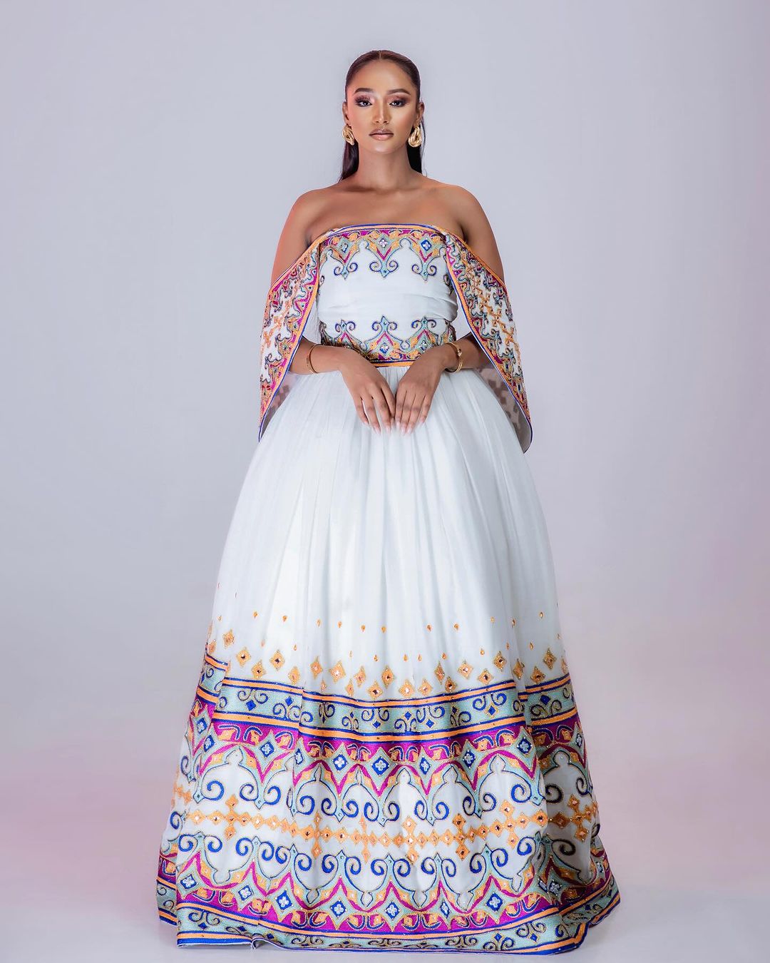 Elegant Beaded Wedding Habesha Dress Habesha Kemis Modern Ethiopian Dress Style