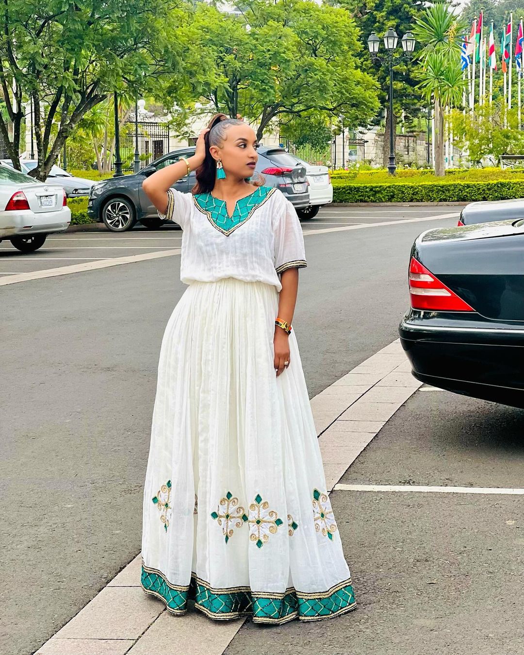 Simple Blue Tilet Habesha Dress Modern Habesha Kemis Design Habesha Libs Ethiopian Dress Style