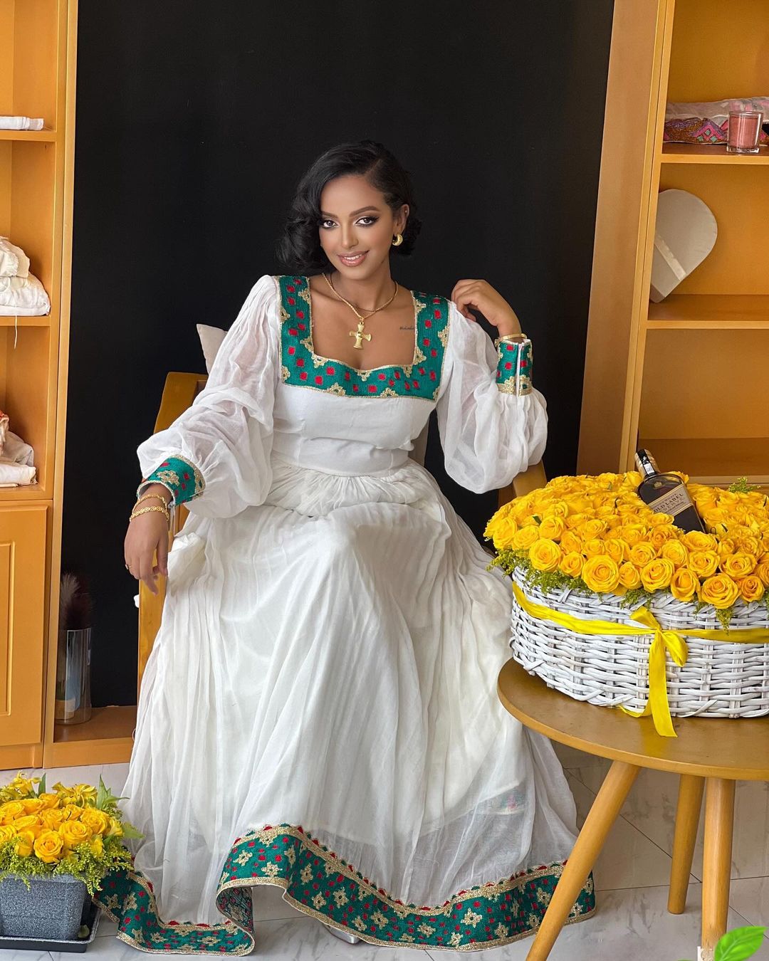 Simple Elegant Habesha Dress Modern Habesha Kemis Traditional Ethiopian dress Style