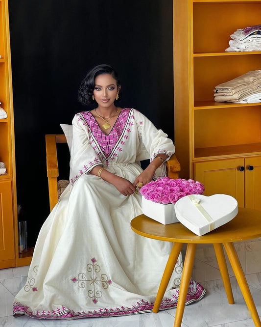 Modern Radiant Habesha Dress Modern Habesha Kemis Traditional Ethiopian dress Style