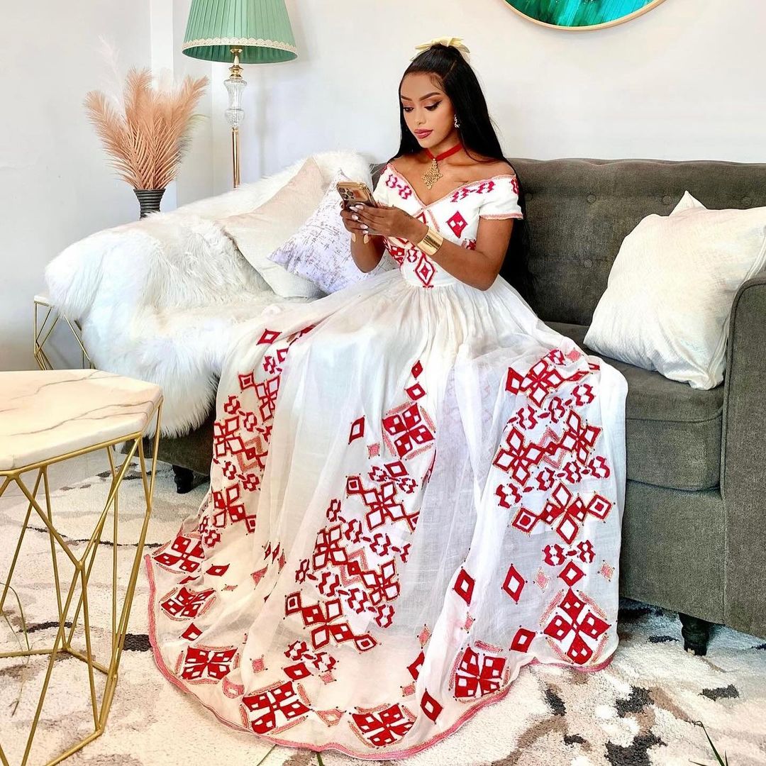 Radiant Modern Ethiopian Habesha Dress 