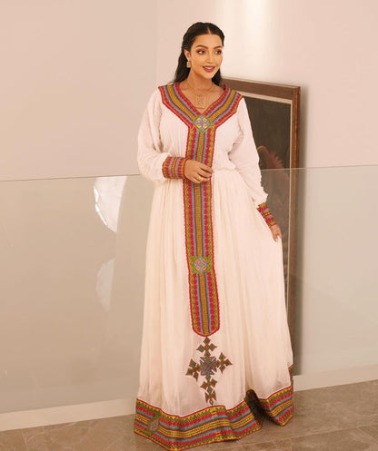 Modern Simplicity in Habesha Dress The Ethereal Beauty of Habesha Kemis