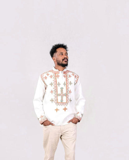 Light Color Habesha Couples Wedding Outfit Modern Ethiopian Couples Outfit