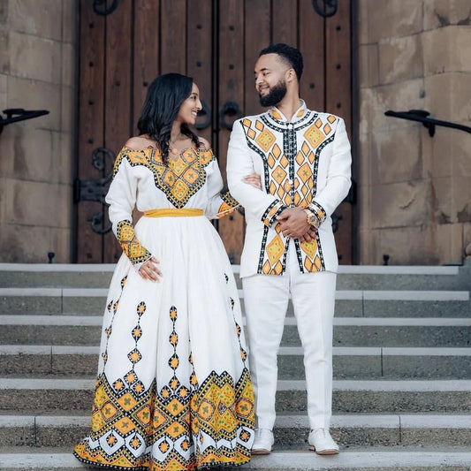 Beautiful Habesha Couples Outfit: 