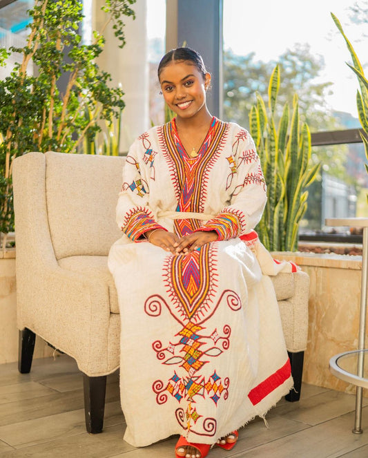 Vibrant Ethiopian Traditional Dress