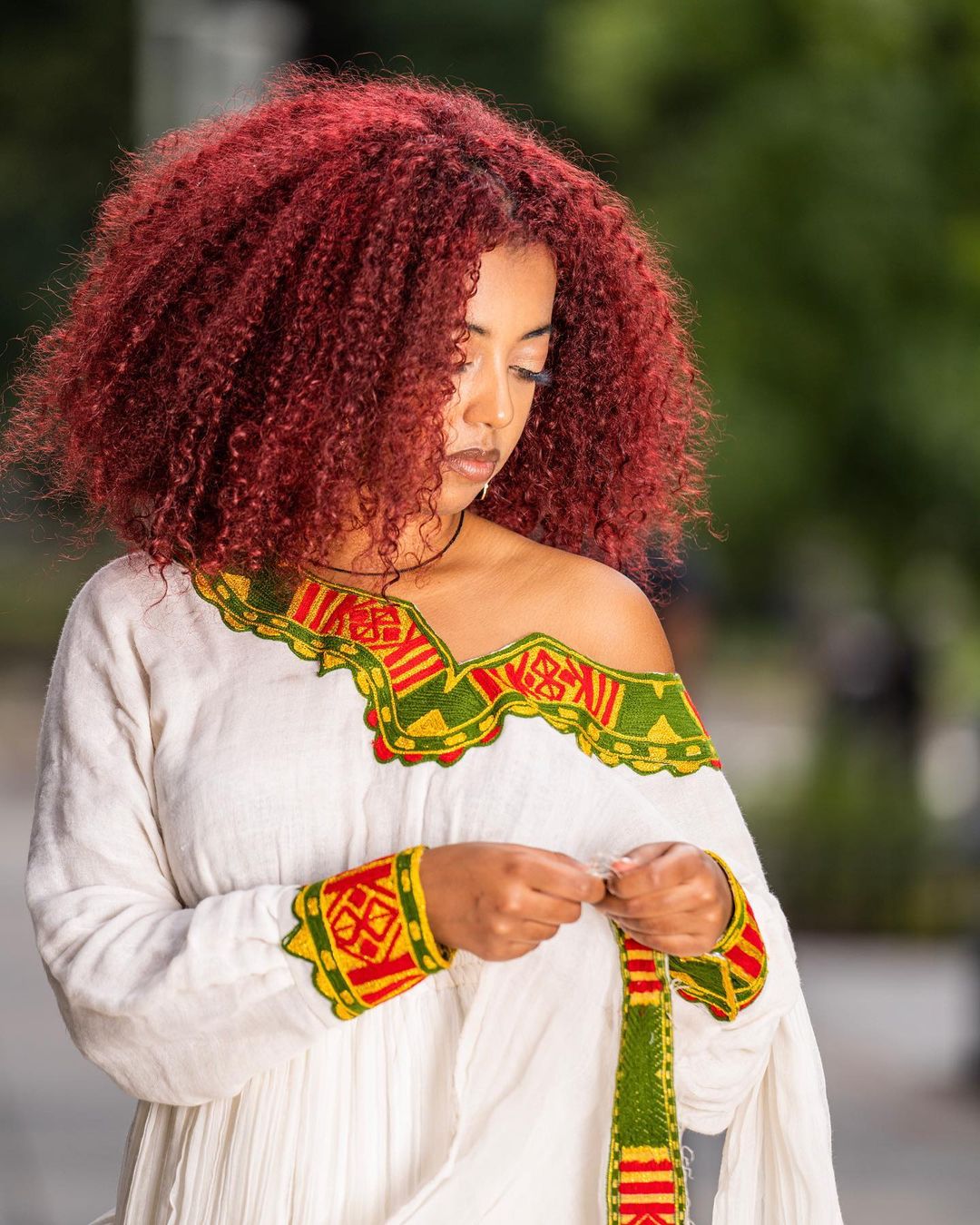 Green Habesha Dress A Beautiful Ethiopian Traditional Dress