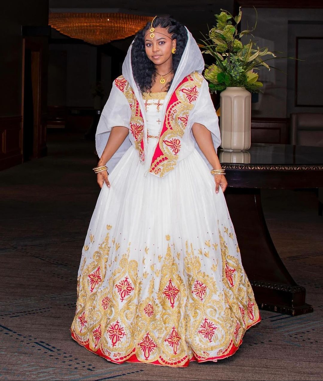 Gorgeous Habesha Couples Outfit Vibrant Ethiopian Traditional Couples Wedding Outfit