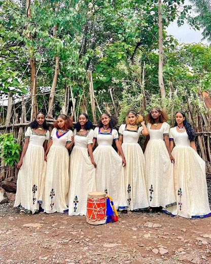 Elegant Ethiopian Traditional Dress Simple Ashenda Dress Ethiopian Dress S