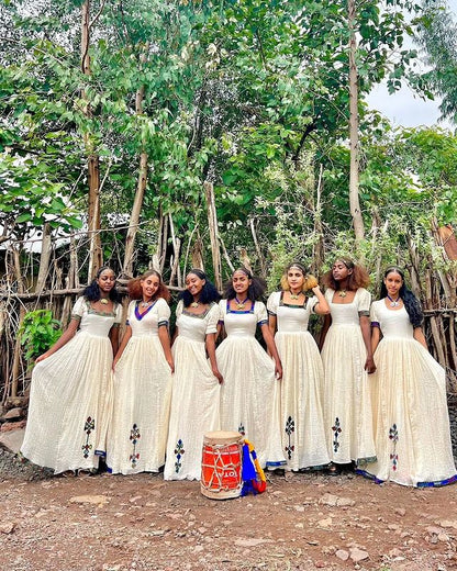 Elegant Ethiopian Traditional Dress Simple Ashenda  Dress Ethiopian Dress