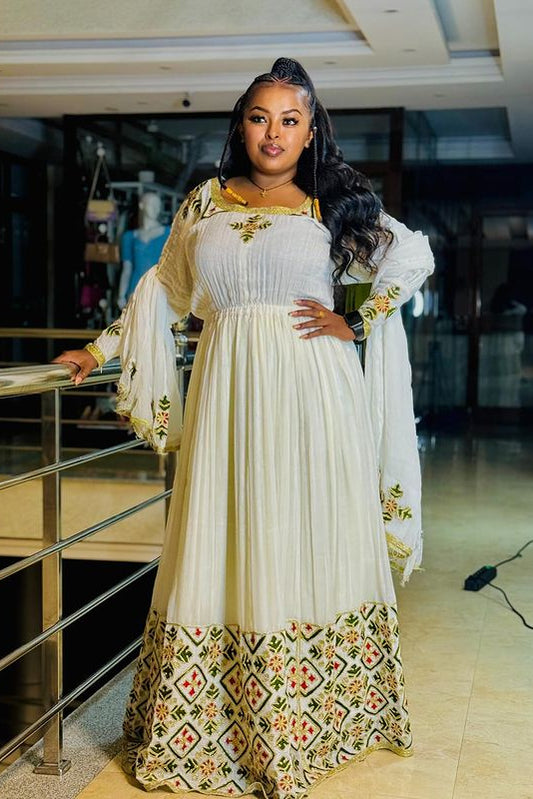 Unique Pattern Stunning Habesha Kemis