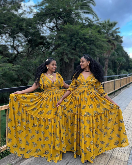 Stylish Shiffon Habesha Dress 