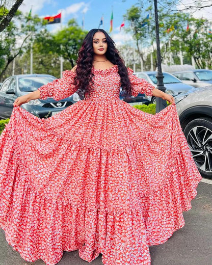 Stylish Habesha Chiffon Dress