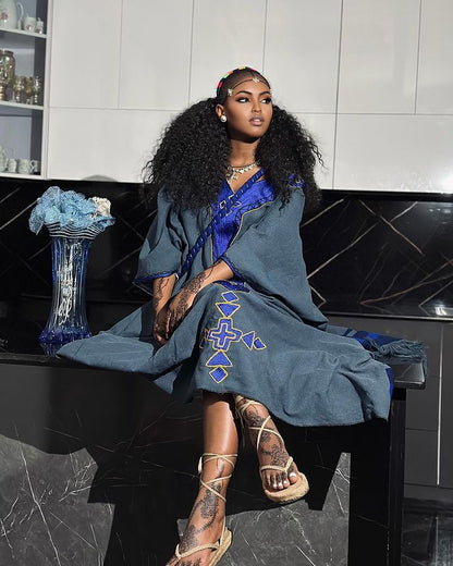 Gorgeous Dark Blue Habesha Dress